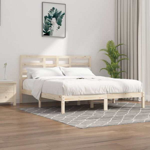 vidaXL Massivholzbett ohne Matratze 200x200 cm
