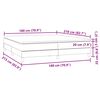 vidaXL Boxspringbett mit Matratze Hellgrau 180x210 cm Samt