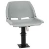 vidaXL 2-tlg. Bootssitz-Set Klappbar Kein Kissen Grau 48x51x41 cm