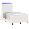 vidaXL Boxspringbett Creme und Wei&szlig; 203 x 120 x 128 cm Cordstoff