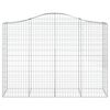 vidaXL Gabionen mit Hochbogen 18Stk. 200x50x140/160cm Verzinktes Eisen