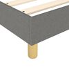 vidaXL Boxspringbett mit Matratze Dunkelgrau 100x200 cm Stoff