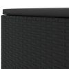 vidaXL 4-tlg. Garten-Lounge-Set mit Kissen Schwarz Poly Rattan