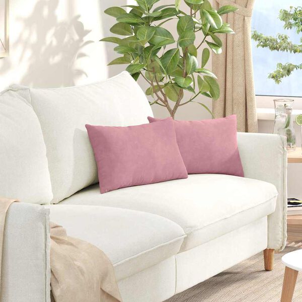 vidaXL Sofakissen 2 St&uuml;ck Rosa 50 x 30 cm Cordstoff