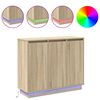 vidaXL LED-Sideboard Sonoma-Eiche 90 x 32 x 75 cm Holzwerkstoff