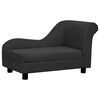 vidaXL Hundesofa mit Kissen Schwarz 83x44x44 cm Pl&uuml;sch