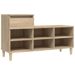 vidaXL Schuhregal Sonoma-Eiche 102x36x60 cm Holzwerkstoff