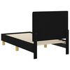 vidaXL Kinderbettgestell mit Kopfteil Schwarz 70 x 140 cm Stoff