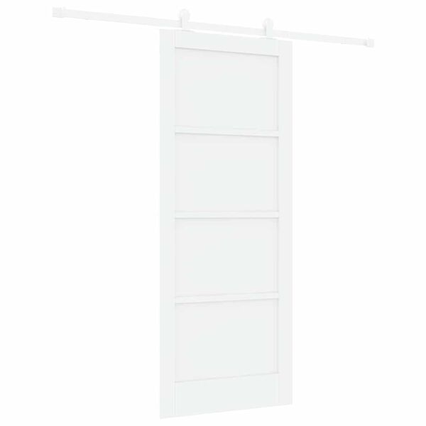 vidaXL Schiebet&uuml;r ORKDAL Wei&szlig; 83 x 202 cm Massives Kiefernholz