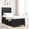 vidaXL Boxspringbett mit Matratze Schwarz 100 x 200 cm Stoff