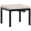 vidaXL Gartenhocker mit Kissen Schwarz Pulverbeschichteter Stahl
