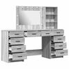 vidaXL Schminktisch mit Schubladen 3 pcs Graues Sonoma Holzwerkstoff