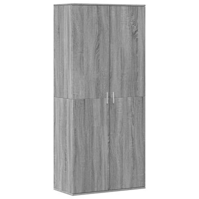 vidaXL Schuhschrank Grau Sonoma 80x39x178 cm Holzwerkstoff