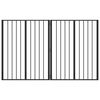 vidaXL Hundetor 2 pcs Schwarz 80 x 100 cm Verzinkter Stahl