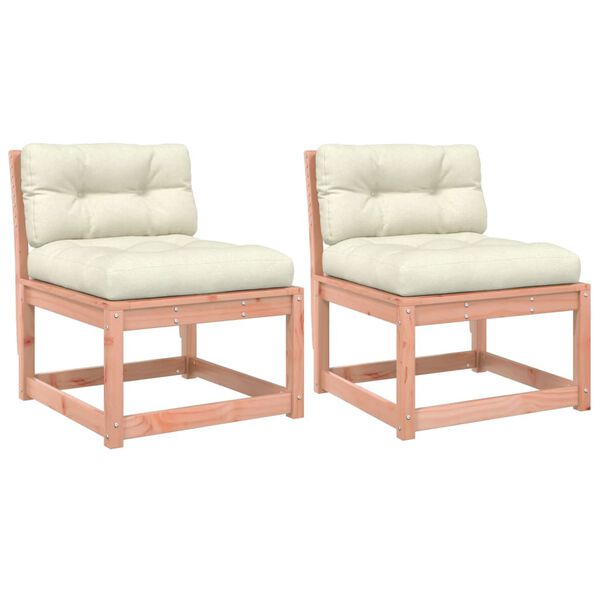 vidaXL Gartensofas mit Kissen 2 Stk. Massivholz Douglasie