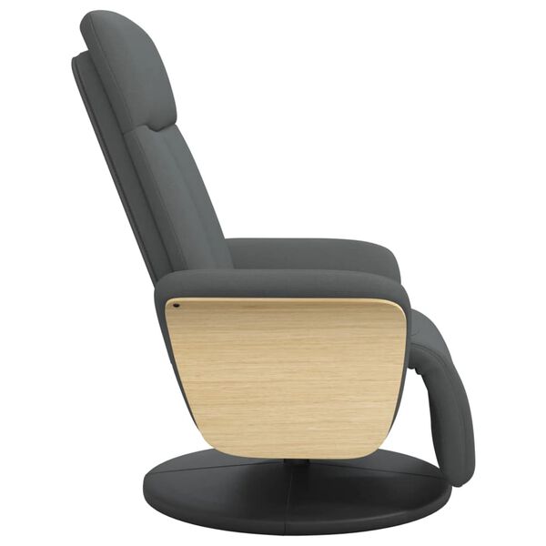 vidaXL Relaxsessel mit Fu&szlig;teil Dunkelgrau Stoff