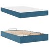 vidaXL Bettgestell mit Matratze mit Matratze 2 pcs Blau Samt