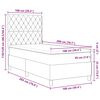 vidaXL Boxspringbett mit Matratze Hellgrau 100 x 200 cm Stoff
