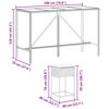 vidaXL 9-tlg. Gartenbar-Set mit Kissen Grau Poly Rattan