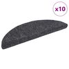 vidaXL Stufenmatten Selbstklebend 10 Stk. 56x17x3 cm Dunkelgrau Halbrund