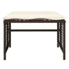 vidaXL 4-tlg. Garten-Sofagarnitur mit Kissen Braun Poly Rattan Glas