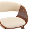 vidaXL Esszimmerst&uuml;hle 4 Stk. Creme Bugholz und Kunstleder