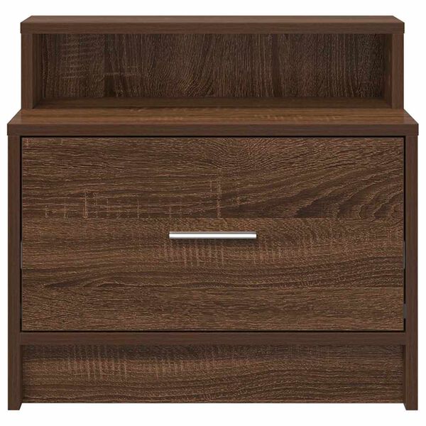 vidaXL Nachttisch mit Schublade Braun Eichen-Optik 51x31x47 cm