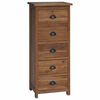 vidaXL Kommode mit Schubladen Braun 45 x 35 x 110 cm Massivholz Teak