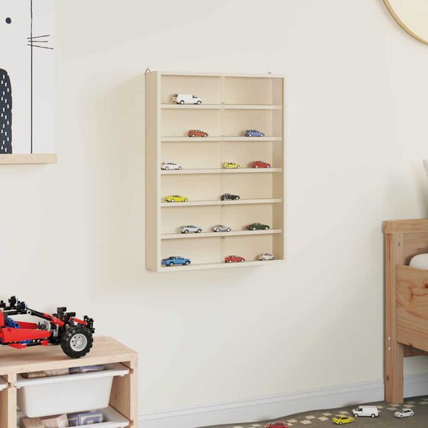 vidaXL Wanddisplay-Case mit Regal Beige 40 x 8,5 x 54 cm Sperrholz