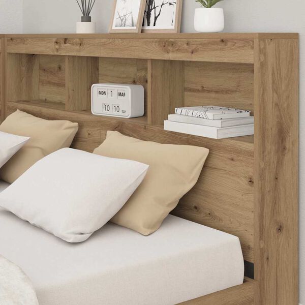 vidaXL Aufbewahrungskopfteil Artisan-Eiche 160 cm Holzwerkstoff