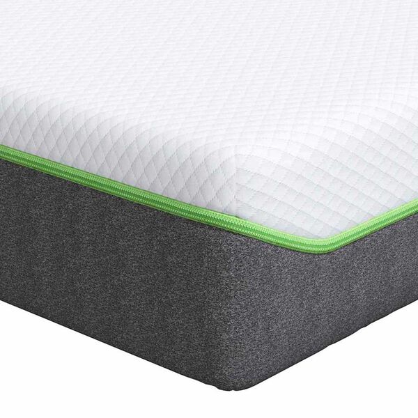 vidaXL Matratze Wei&szlig; und Grau 100 x 200 cm Jacquard-Stoff