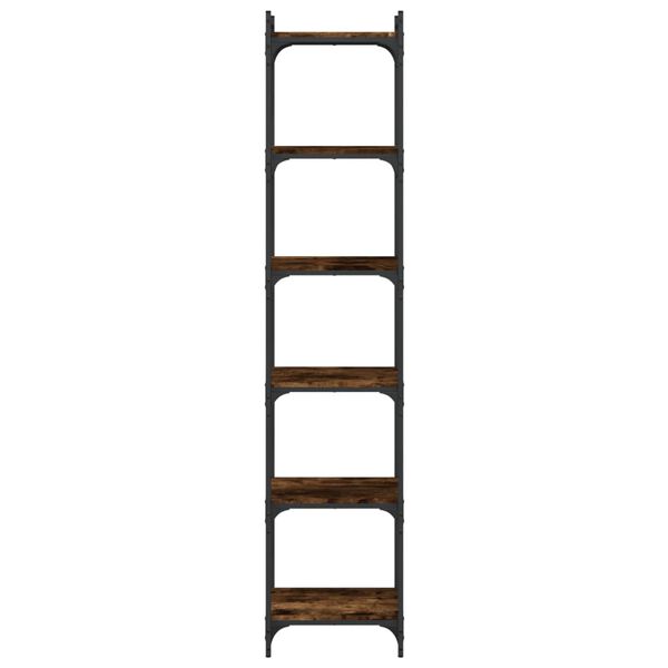 vidaXL B&uuml;cherregal 6 B&ouml;den R&auml;uchereiche 40x30x188 cm Holzwerkstoff