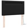 vidaXL LED Kopfteil Schwarz 100 cm Kunstleder