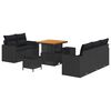 vidaXL Gartensofa-set 8 Stk. 5-Sitzanzahl Schwarz Poly-Rattan