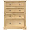 vidaXL Kommode Corona 92x48x114 cm Massivholz Kiefer