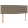 vidaXL Boxspringbett mit Matratze & LED Taupe 140x190 cm Stoff