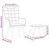 vidaXL Relaxsessel mit Hocker Creme Samt