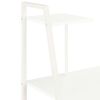 vidaXL Schreibtisch mit Regaleinheit Wei&szlig; 102&times;50&times;117 cm