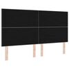 vidaXL LED Kopfteil mit LED-Lichtleisten Hellgrau 180 cm Polyester