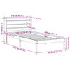 vidaXL Bettgestell mit Kopfteil ohne Matratze Wachsbraun 100x200 cm
