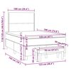 vidaXL Boxspringbett mit Matratze Taupe 120x190 cm Stoff