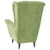 vidaXL Ohrensessel mit Hocker Hellgrün Samt