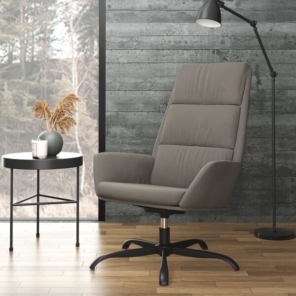 vidaXL Relaxsessel Hellgrau Samt