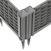 vidaXL Pflanzkasten mit Erdspie&szlig;en Hellgrau 125x40x28,5 cm PP