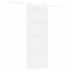 vidaXL Schiebet&uuml;r ORKDAL Wei&szlig; 83 x 211 cm Massives Kiefernholz