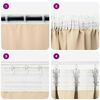 vidaXL Verdunkelungs-Vorh&auml;nge mit Ringen 2 pcs Creme 140 x 140 cm