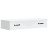 vidaXL Wandmontierter Beistelltisch Wei&szlig; 87,5 x 34,5 x 17 cm