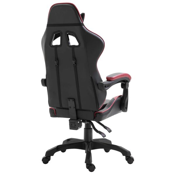 vidaXL Gaming-Stuhl Weinrot Kunstleder