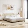 vidaXL Bettgestell "Dover" Creme 160x200 cm Stoff