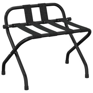 vidaXL Gep&auml;ckablage mit R&uuml;ckenlehne Schwarz 56x39x52 cm